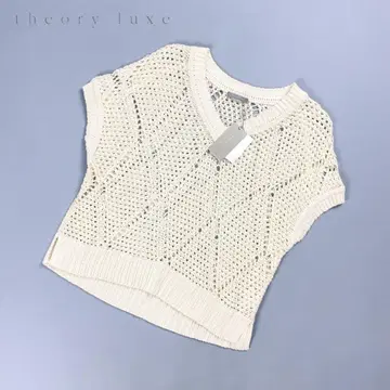 새상품 띠어리 럭스 LinecoSaya 니트 아이보리 38*HD623