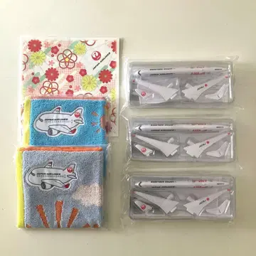 JAL 완구 타월 손수건 오리가미
