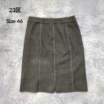 23구 ONWARD 울 혼방 타이트 스커트 [ 빅 사이즈 46 ] 그레이