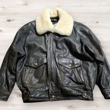 라무 가죽 자켓 보아 퍼 카라 부착 보아 라이너 탈부착 가능 플라이트