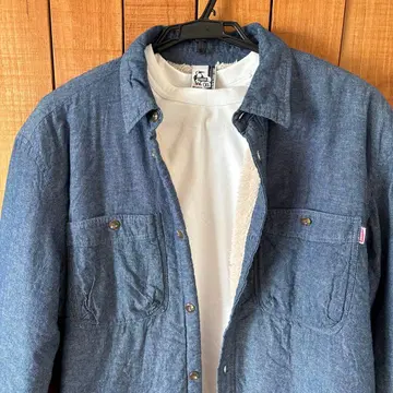 CHUMS 남성용 속기모 데님 셔츠 (XL)