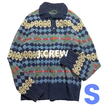 제이크루 하이넥 니트 스웨터 페어아일 남성용 울 100%