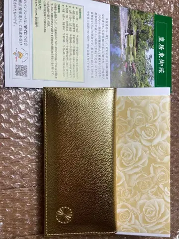 [ 미사용 새상품 ] 황궁 장지갑 골드 동어원 본마루 천연 가죽