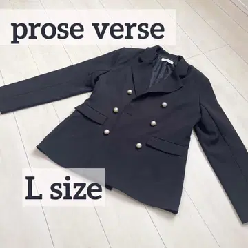 프로즈 베일 펄 버튼 더블 자켓 테일러드 자켓 L 블랙