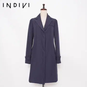 INDIVI 스프링 트렌치코트 테일러드 칼라 네이비 40*HD1344
