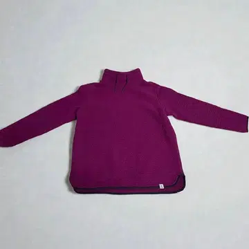 퍼플 하이넥 니트 긴팔 플리스