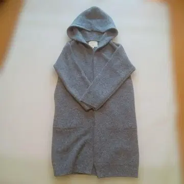 [도로시즈] DRWCYS 그레이 니트 롱 코트 후드 부착