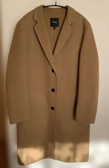 Theory 캐시미어 혼방 체스터 코트 베이지