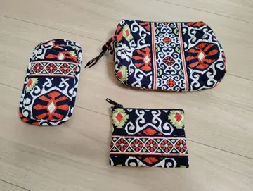 베라 브래들리 Sun Valley 화장품 파우치 안경 케이스 3종