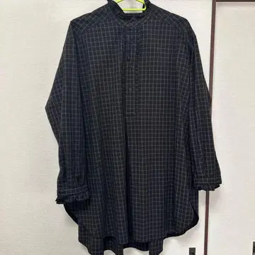 le Glazik 체크 무늬 긴팔 셔츠 36