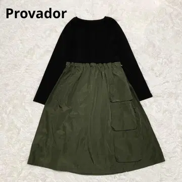 Provador 도킹 원피스 LL 이소재 절개 긴팔 블랙 광택