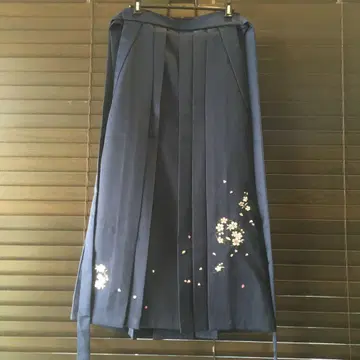 네이비 벚꽃 자수 하카마 S 사이즈