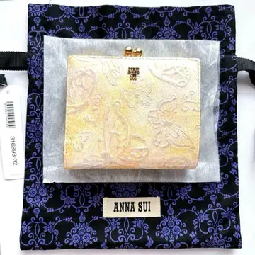 [ 새상품 ] ANNA SUI 안나수이 파피용 가마구치 접이식 지갑 핑크