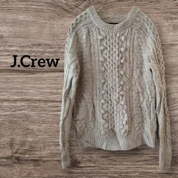 1점 한정 J.Crew 그레이 케이블 니트 스웨터 [XXS] 램스울