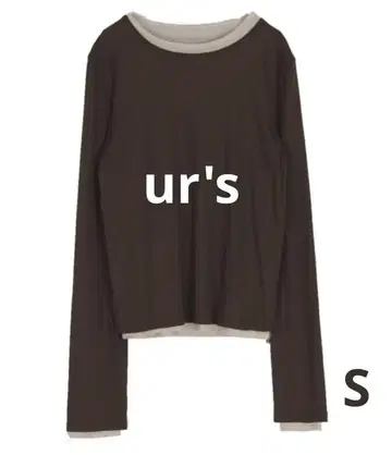 ur's 유어즈 레이어드 상의 세트 브라운 S