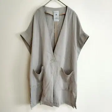 LILASIC V넥 반팔 상의 M 그레이지 라이트 자켓