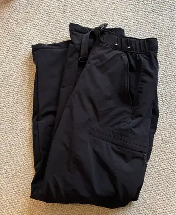 웜 이지 팬츠 블랙 남성용 S 허리 조절 가능 유니클로