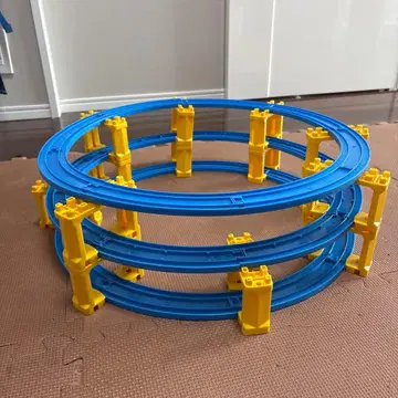 프라레일 다층 레일 세트 파랑과 옐로우 컬러