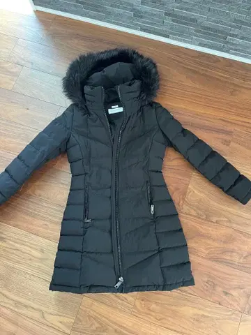 Calvin Klein 블랙 롱 다운 여성용