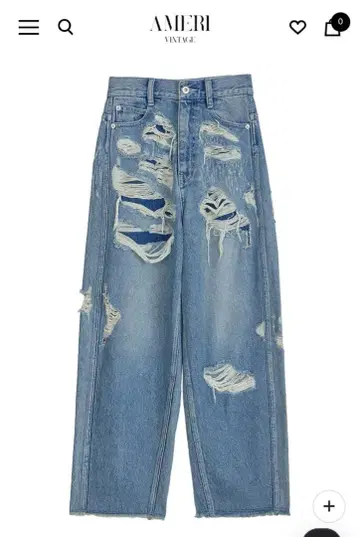 AMERI UND HARD DAMAGE LOOSE DENIM