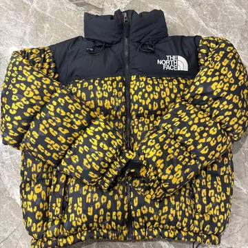 THE NORTH FACE 눕시 레오파드 무늬 다운 자켓