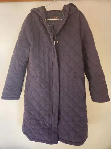 SOUP 충전솜 네이비색 퀼팅 롱 코트 L [실내 시착만 한 상품]