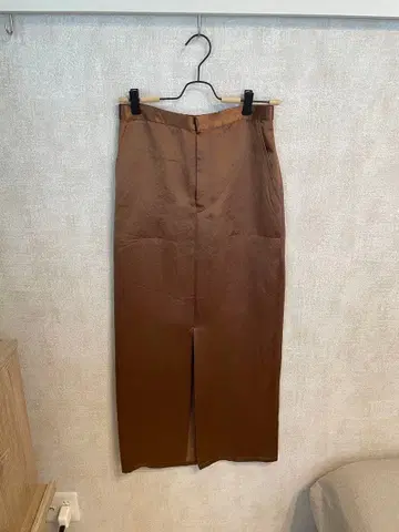 개럴개런트 맥시 길이 롱 스커트 타이트 스커트 브라운