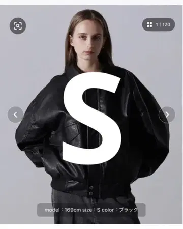 CLEL 빈티지 디자인 인조 가죽 블루종