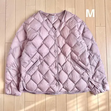 유니클로 울트라 라이트 다운 릴랙스 자켓 핑크 M