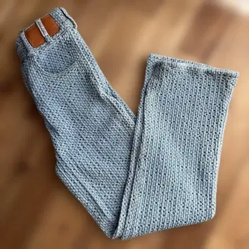 DESIGNJEANS 와플 원단 블루 하이웨스트