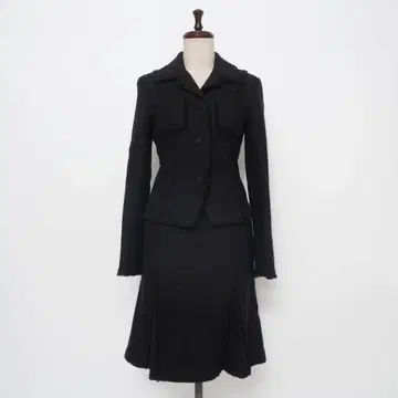 UNTITLED 프린지 셋업 스커트 수트 총 안감 네이비 1*LD803