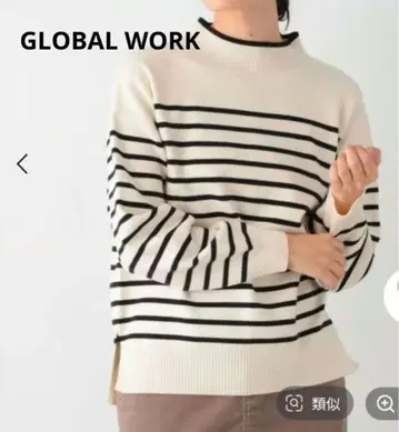 GLOBAL WORK 스트라이프 니트 스웨터 M 사이즈
