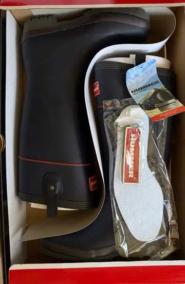 새상품 HUMMER 러버 장화 코신고무 25cm