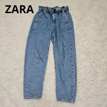 ZARA 블루 하이웨스트 데님 팬츠 M 36