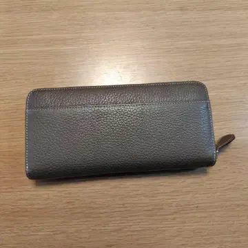 인조 가죽 장지갑 차콜 그레이 지퍼형