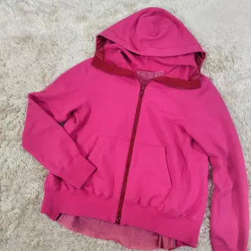 sacai 지퍼 후드티 새틴 절개 일본제