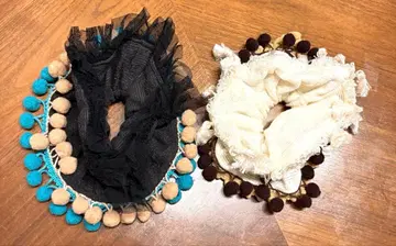 아차츄무 무챠챠 스크런치? 부착 소매 끝 2개 세트