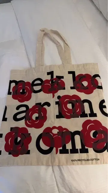 마리메꼬 리사이클 코튼 토트백 꽃무늬