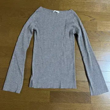 새상품급 플라주 보트넥 리브 풀오버