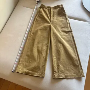 베이지 와이드 루즈 팬츠