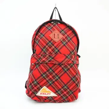 켈티 체크 무늬 럭색 데이백 백팩 기모 빨간색@JH23