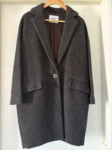 Deuxieme Classe 두지엠 클라세 샤기 체크 코트