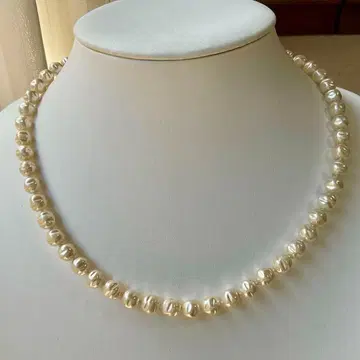 스페인 모조 진주 목걸이 화이트 펄 화이트 진주