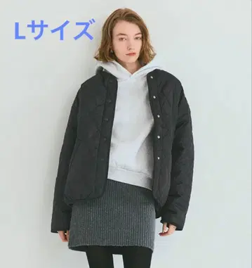 coca 리버서블 퀼팅 블루종 L 사이즈 차콜 미사용 새상품