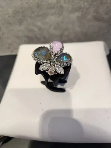 Complexbiz 꽃 모양 크리스탈 헤어 클립