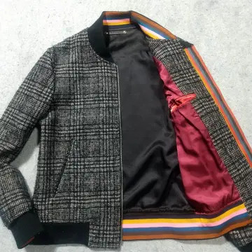 새상품급 폴스미스 블루종 ma1 트위드 하운드투스 현행 아우터 울