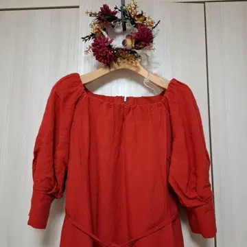 casa fline 빨간색 롱 원피스