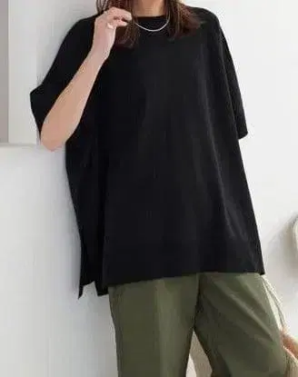 레리움 저널 스탠다드 워셔블 크루 판초 풀오버