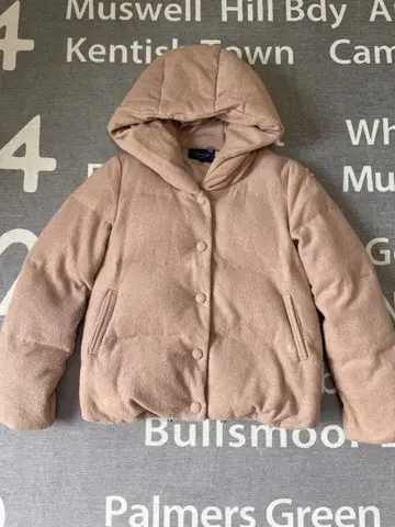 [ BEAMS ] 후드 부착 베이지 다운 자켓