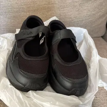 FILA 블랙 스니커즈 벨크로